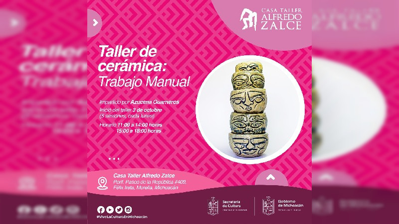 Casa Taller Alfredo Zalce abre inscripciones para clases de cerámica