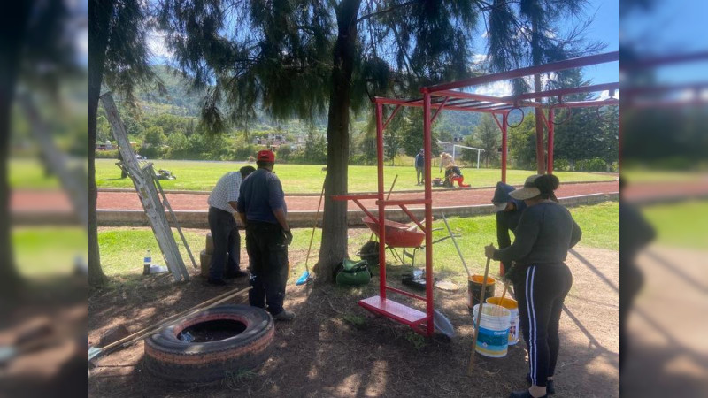 Ayuntamiento de Hidalgo rehabilita la Unidad Deportiva Miguel Hidalgo, en Rincón de Dolores