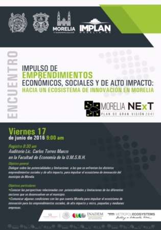 Realizará UMSNH foro para emprendedores e innovadores morelianos 