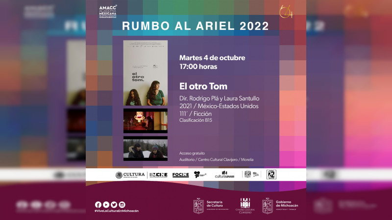 Llega al Centro Cultural Clavijero el ciclo de Cine “Rumbo al Ariel”