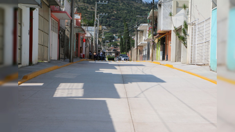  Inauguran pavimentación hidráulica de la Calle Guadalupe Victoria; Ciudad Hidalgo 
