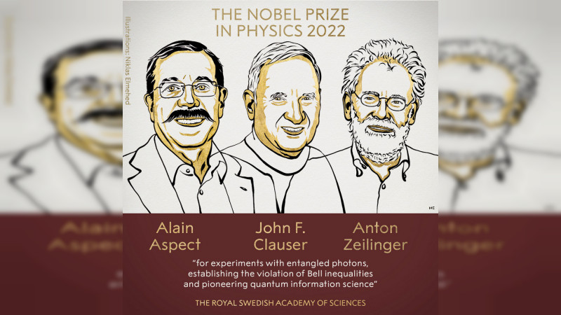 Tres científicos ganan el premio  Nobel de Física, este 2022 