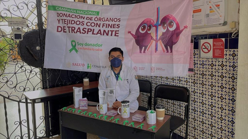 Promueve Coetra donación de órganos, entre el personal de la Secretaría de Salud de Michoacán 