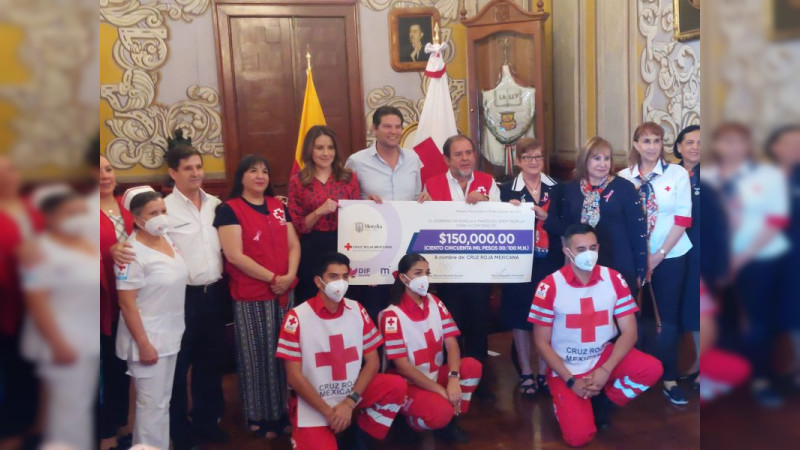 Dona Ayuntamiento de Morelia, 150 mil pesos a la Cruz Roja Mexicana 