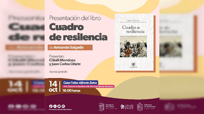Presentarán el libro “Cuadro de resiliencia” en Casa Taller Alfredo Zalce