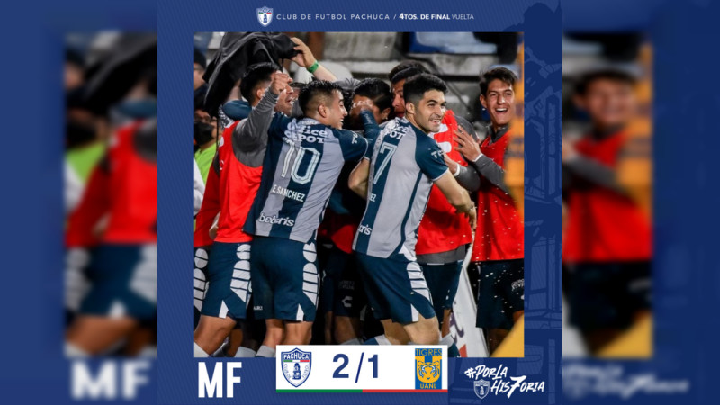 Con un gol anulado, Pachuca supera a Tigres 2-1 y avanza a la semifinal ante Monterrey