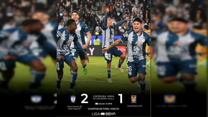 Con un gol anulado, Pachuca supera a Tigres 2-1 y avanza a la semifinal ante Monterrey