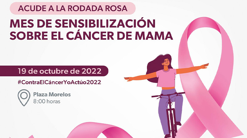 Realizará SSM rodada rosa para promover detección oportuna del cáncer de mama en Morelia, Michoacán  