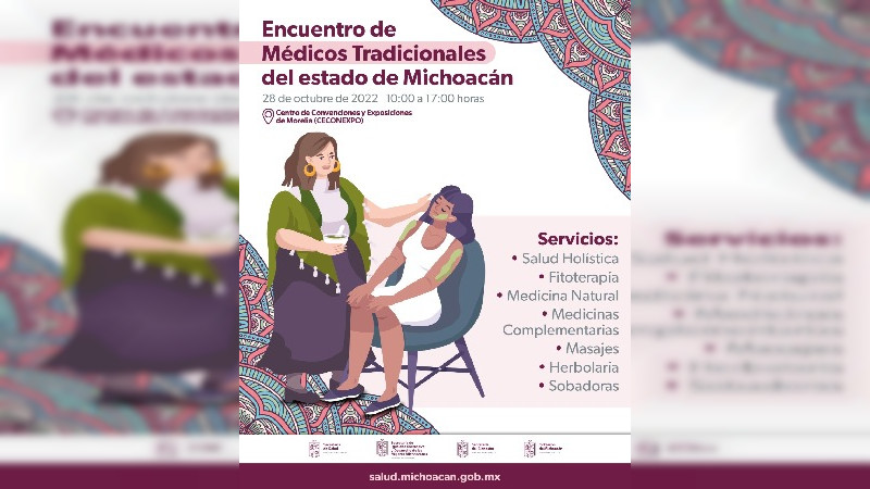 Realizará Secretaría de Salud de Michoacán Encuentro de Médicos Tradicionales en Ceconexpo  