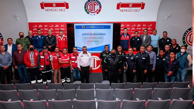 Final de ida en el Estadio Nemesio Diez contará con 2 mil 600 elementos de diferentes corporaciones 