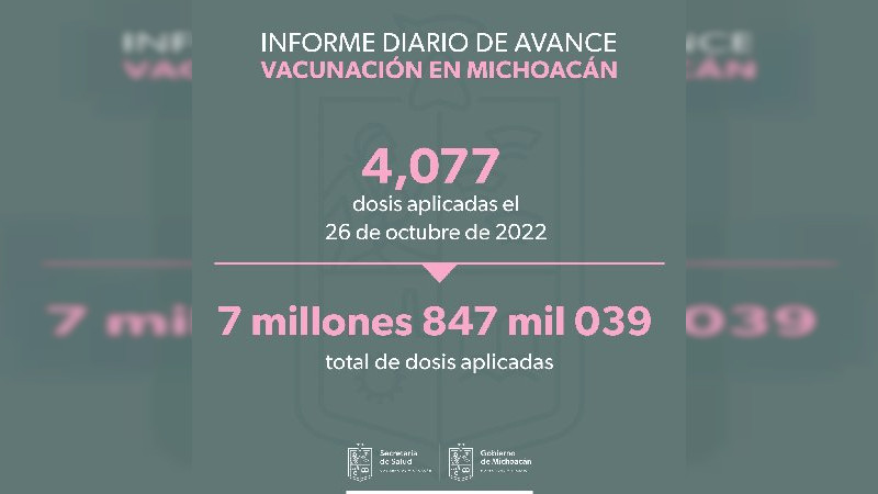 Avanza en Michoacán Estrategia Nacional de Vacunación contra COVID-19 