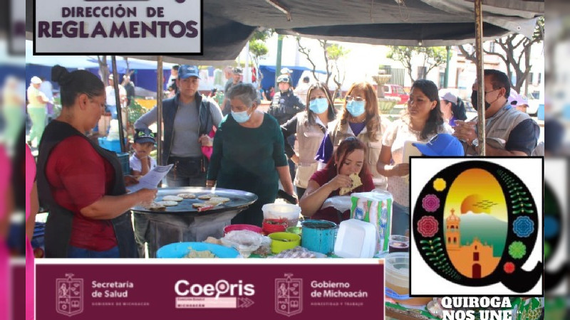Coepris lleva a cabo revisión sanitaria en establecimientos de Quiroga 