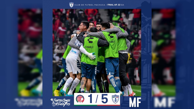 Pachuca masacra al Toluca 5-1 en la ida de la final de la Liga MX