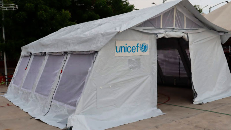 La educación no se detiene, se atienden 2 mil 400 niños en carpas de Unicef: Secretaría de Educación Michoacán