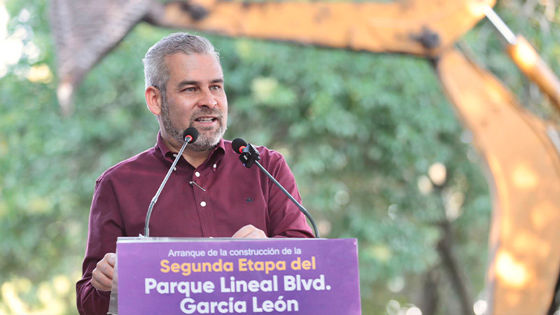 Gobernador y alcalde inician obra de ampliación del Parque Lineal de Morelia 