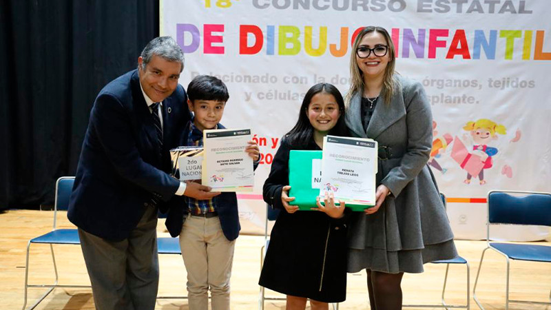 Gana Michoacán 2do y 3er lugar nacional en Concurso Infantil de Donación de Órganos