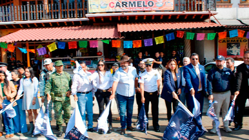 Encabeza Julio Arreola, arranque de operativo de seguridad por Noche de Ánimas en Pátzcuaro