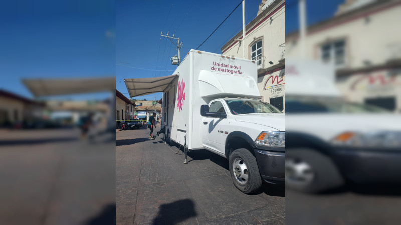 Realiza SSM 85 mastografías en Coeneo a través de la Unidades Móviles