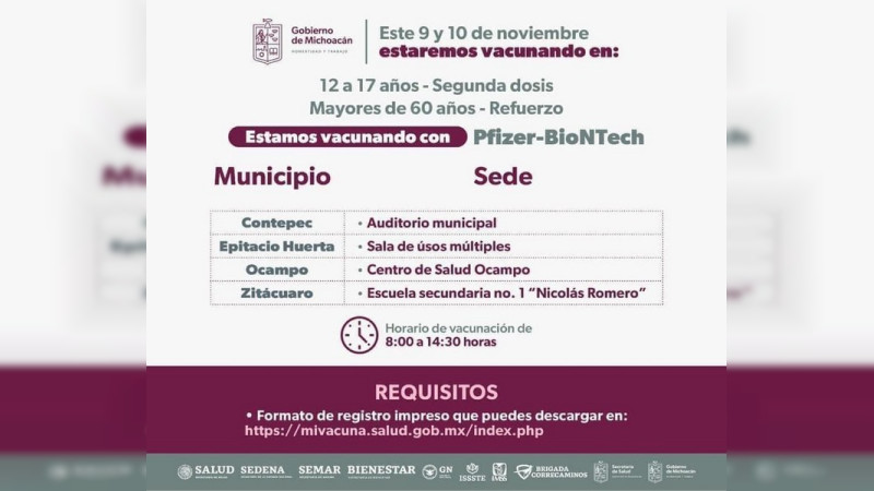  Llama Secretaría de Salud de Michoacán  a proteger a adultos mayores contra influenza y COVID-19