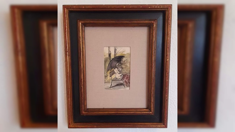 “Mujer con Paraguas” de Félix Parra, pieza del mes en el MACAZ  