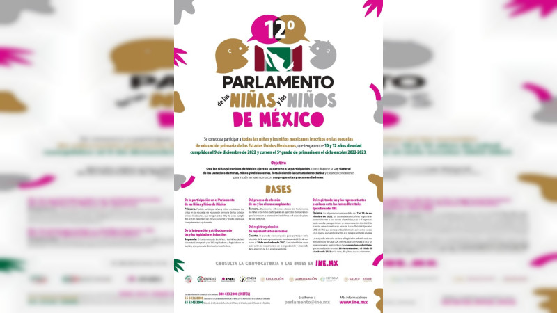 Invita DIF al 12° Parlamento por los Derechos de las Niñas y los Niños