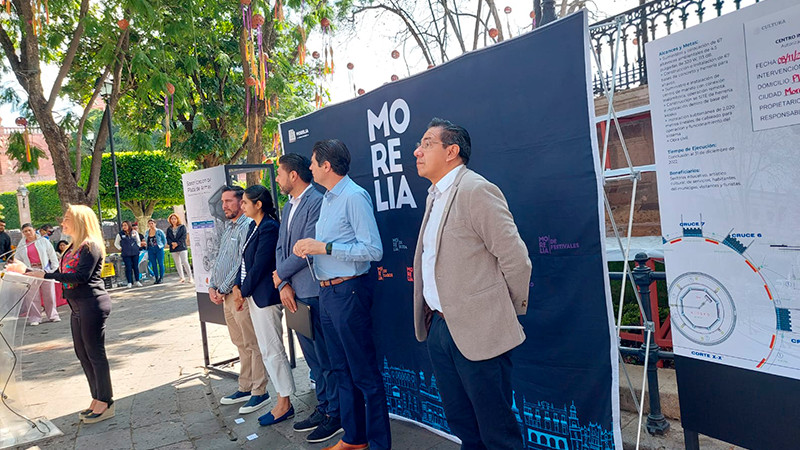 Arranca obra para sonorizar a la plaza de Armas en Morelia 