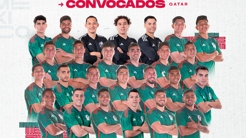México da a conocer lista de 26 convocados para Qatar 2022 