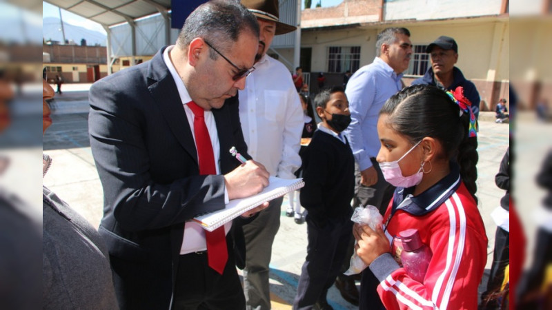 Reinauguran aulas rehabilitadas de la Escuela Vicente Guerrero, en Ciudad Hidalgo