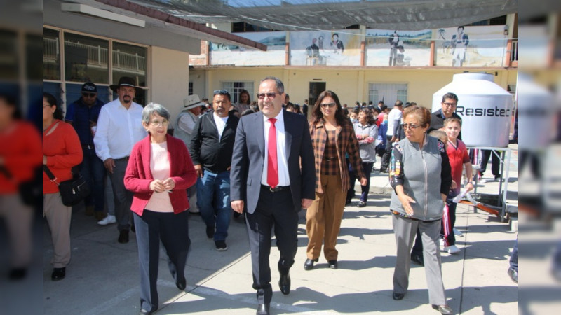 Reinauguran aulas rehabilitadas de la Escuela Vicente Guerrero, en Ciudad Hidalgo