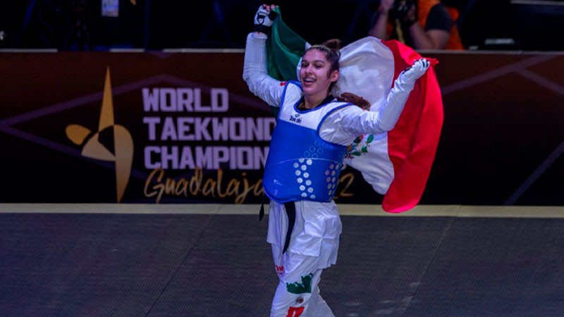 Mexicana hace historia con oro en Mundial de Taekwondo Guadalajara 2022