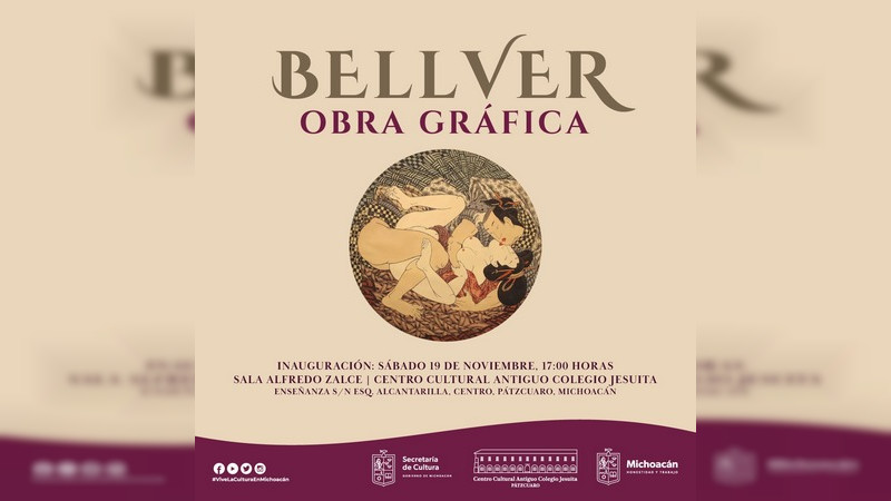 Fernando Bellver expone su obra gráfica en el Centro Cultural Jesuita en Pátzcuaro 
