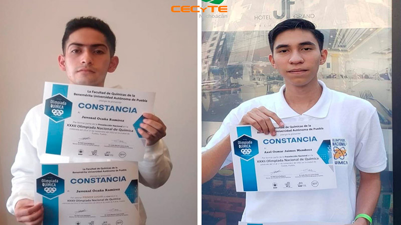 Alumnos del Cecytem, preseleccionados para participar en Olimpiada de Química en Suiza 