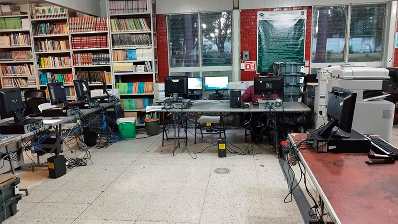 Abre SFA módulo en la biblioteca de Conalep Morelia I, en Ciudad Industrial 