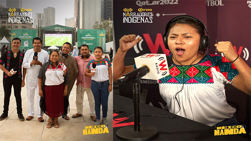 Narran partido de México vs Polonia en varias lenguas indígenas 