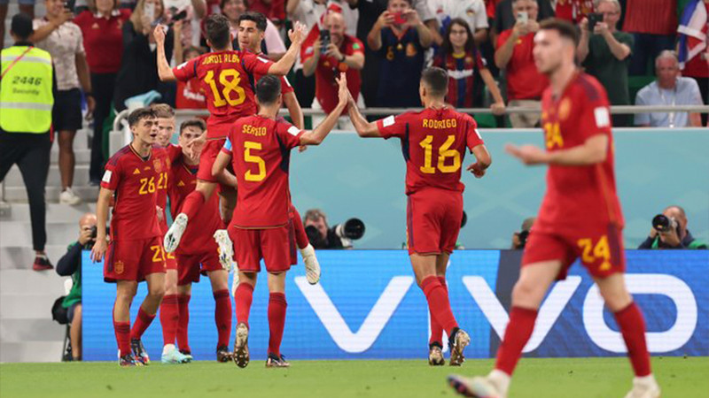 España no le da tregua a Costa Rica y los golea dejando el marcador 7-0  