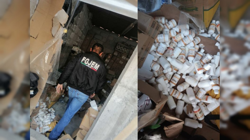 Decomisan en valle de Chalco más de 16 mil cajas de medicamentos falsos   