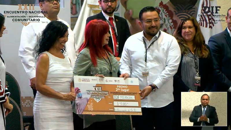 Gana DIF Michoacán segundo lugar en Encuentro Nacional de Alimentación y Desarrollo 