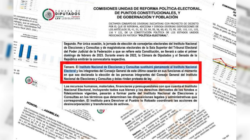 Reforma electoral que desaparecería al INE propone elegir a nuevos consejeros y jueces en febrero de 2023