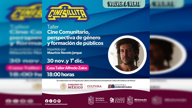 Invita Secretaría de Cultura de Michoacán al cierre de la programación de Cine Sillita 2022