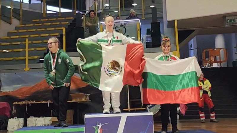 Bibi Wetzel, campeona mundial de gimnasia artística de síndrome de down 