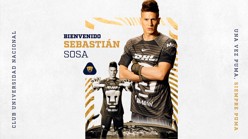 Sebastián Sosa llega al Club Pumas de la UNAM 