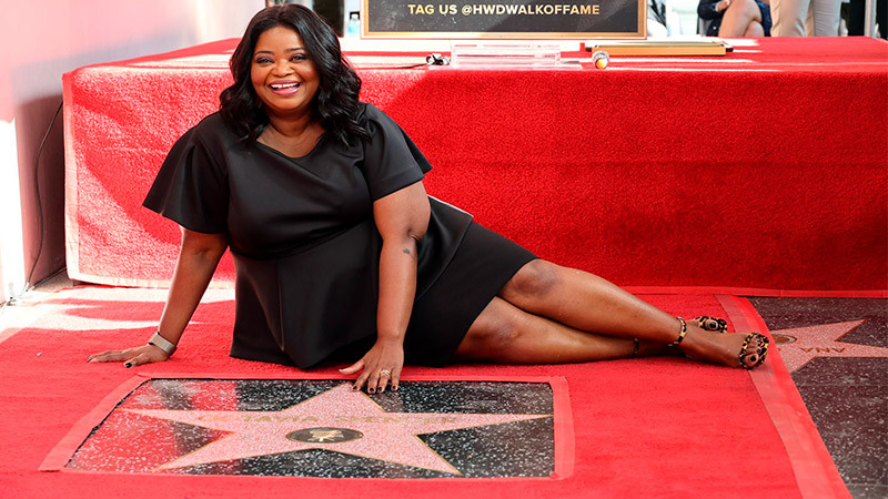 Octavia Spencer recibe estrella en el paseo de la fama en Hollywood 