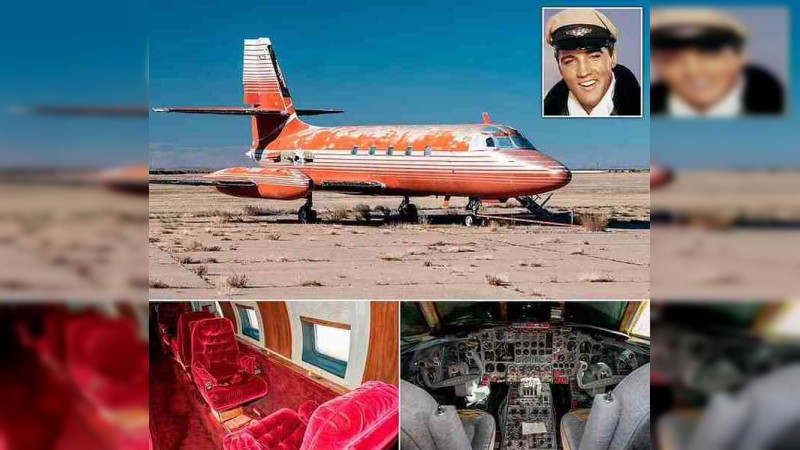 Subastarán, otra vez, carcasa del avión de Elvis Presley 