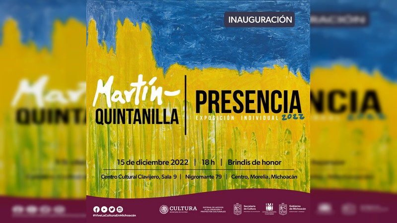 Centro Cultural Clavijero recibe la obra de Martín Quintanilla 