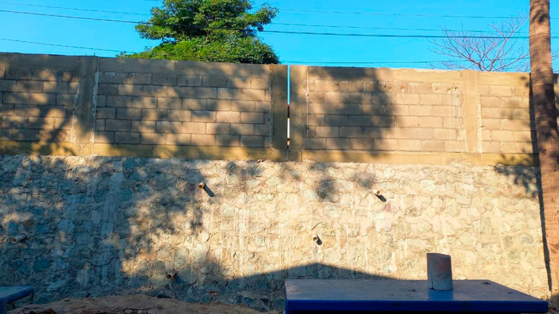 Culmina construcción de muro de contención en el plantel La Mira del Cobaem