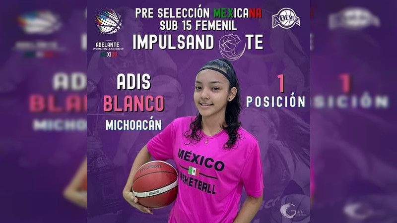 Alumna del Cecytem Guacamayas, preseleccionada nacional de básquetbol