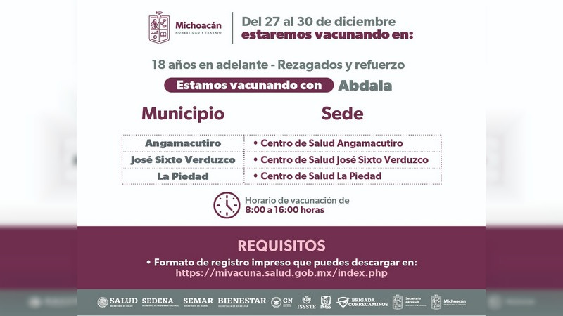 Mantendrá SSM vacunación contra el COVID-19 en Navidad y Año Nuevo