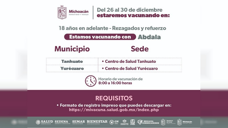 Mantendrá SSM vacunación contra el COVID-19 en Navidad y Año Nuevo