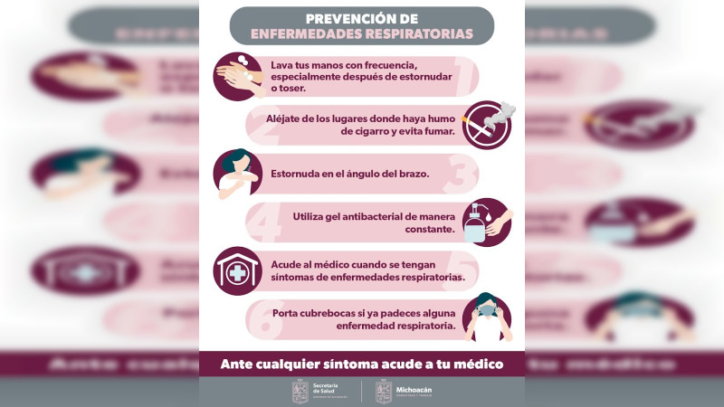 Las infecciones respiratorias se pueden evitar con prevención: Secretaria de Salud 