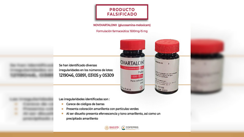 Alerta Cofepris falsificación de 7 medicamentos y venta ilegal de un fármaco no autorizado